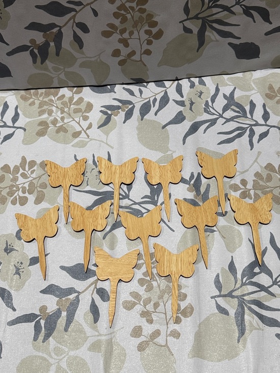 Other - XX set of 9- last onesXXX Wooden Butterfly Garden Plant Markers